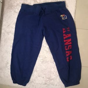 Jayhawk sweatpants.